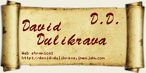 David Dulikrava vizit kartica